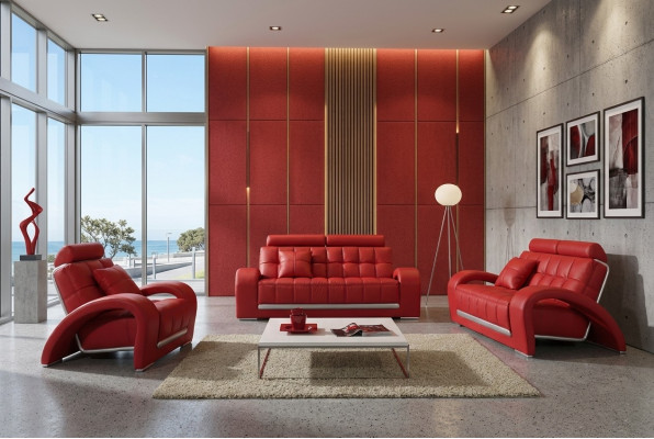 Sofagarnitur 3+2+1 Sitzer Set Design Sofas Polster Couchen Leder Modern