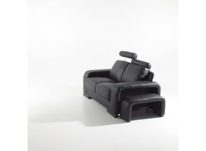 Zweisitzer 2 Sitzer Sofa Couch Polster Couchen Sofas mit Hocker Garnitur