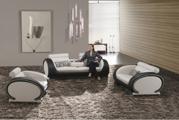 Sedačková sestava 3+2+1 sezení, designové pohovky, kožené potahy, moderní pohovky.