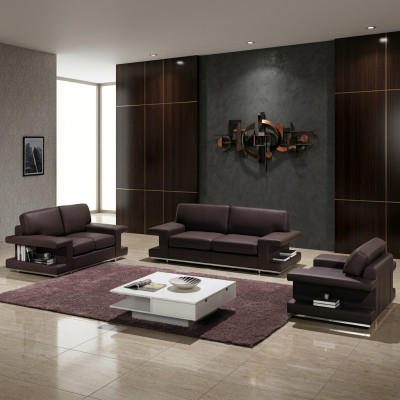 Ledersofa Wohnlandschaft 3+2+1 Sitz Garnitur Design Couch Modern Sofa