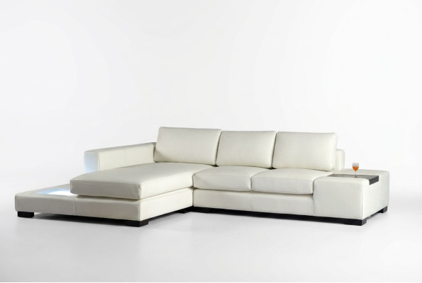L Form Sofa Couch Polster Garnitur Design Wohnlandschaft Ecksofa Leder