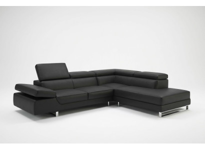 Ecksofa Ledersofa Wohnlandschaft L Form Sofa Couch Deko Polster Sitz Ecke