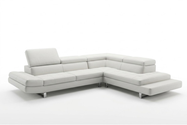 Modernes Ecksofa Ledersofa L Form Polster Designer Eckgarnitur