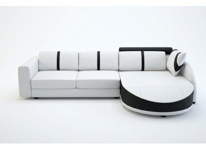 Designer Sofa Couch Polster Garnitur Ecksofa Leder TextilWohnlandschaft