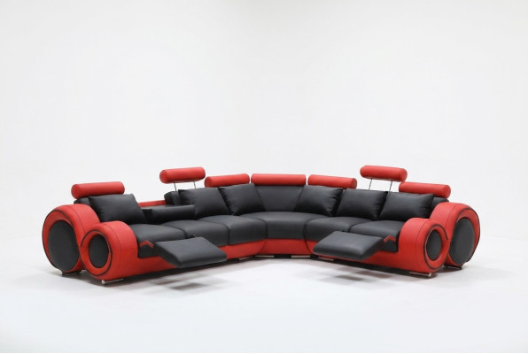 Designer Sofa Garnitur Wohnlandschaft Couch Ecksofa Leder Textil Polster