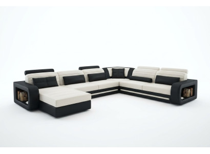 U Form Sofa Pohovka Křeslo Rohová Skládací Souprava Obývací Kout Látka Design