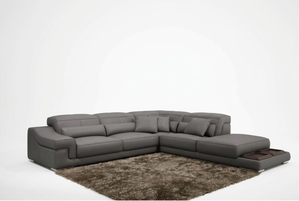 Ecksofa L-Form Design Sofa Ecksofa Couch Leder Polster Textil Sofas