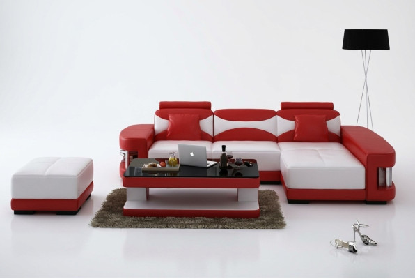 Kůžená pohovka Rozkládací pohovka Pohovka Nohový stolek Sedačka Sezlong Sofa Design