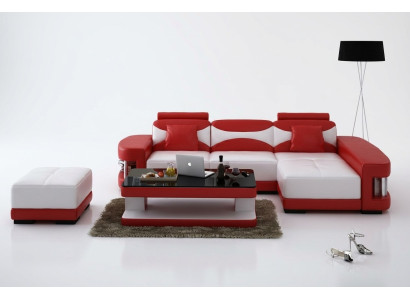 Kůžená pohovka Rozkládací pohovka Pohovka Nohový stolek Sedačka Sezlong Sofa Design
