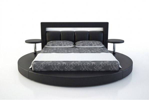 Rundes Bett Rund Design Betten Leder Hotel Doppel Gestell Luxus Schlaf