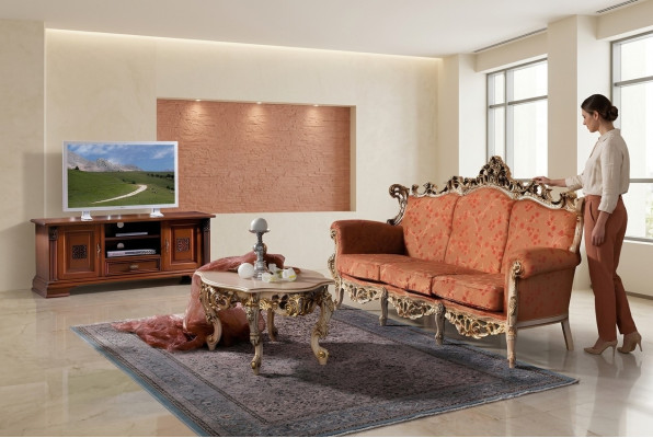 Designer 311 Sitzer Sofagarnitur Couch Set Sitz Polster Italienische Möbel Sofa Massivholz