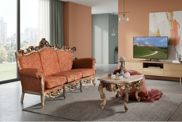Designer 311 Sitzer Sofagarnitur Couch Set Sitz Polster Italienische Möbel Sofa Massivholz