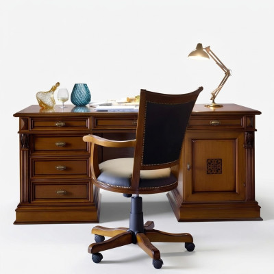 Luxus Washington Büro Set Italienische Möbel Büro 3tlg. Barock Rokoko Massivholz