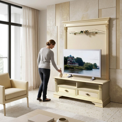 Fernseh Schrank tv Wand Side Board rtv Low Italienische Möbel Antik Stil Holz