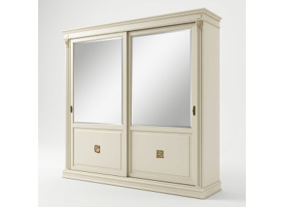 Edler Schrank Luxus Schwebetüren Design Schlaf Zimmer Schränke Kleider Massivholz neu
