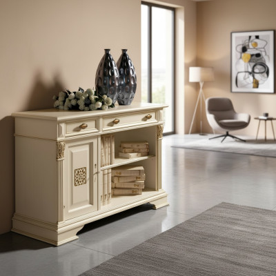 Italský design nábytek starověký - dřevěná barová kredence skříň komoda