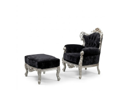 Eleganter Sessel Couch Sofa Polster Fernsehsessel Barock Rokoko Luxus