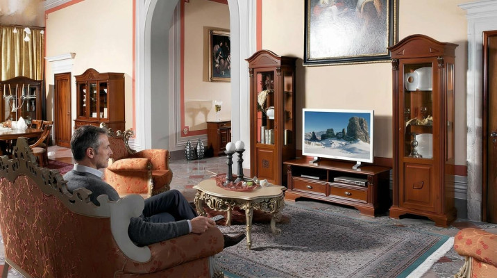 Wohnwand Set Vitrinen Vitrine Kommode Wohnzimmer Möbel Einrichtung Garnitur Massivholz