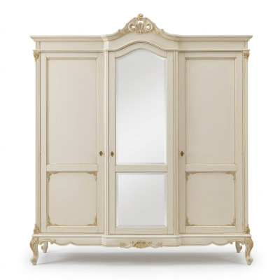 Kleiderschrank Schrank Schlafzimmer Garderobe Massivholz Barock Italienische Möbel neu