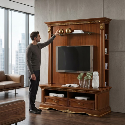 Sideboard Luxus Design Kommode Anrichte Fernsehwand Schrank Wohn Zimmer Möbel Massivholz  Roztomilý luxusní design Komoda Bufet Televizní stěna Skříň Obývací pokoj Nábytek Masivní dřevo