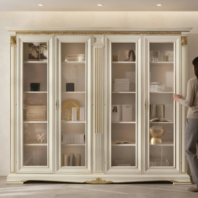 Büro Bücherschrank Aktenschrank Luxus Italienische Möbel Antik Schrank Massivholz