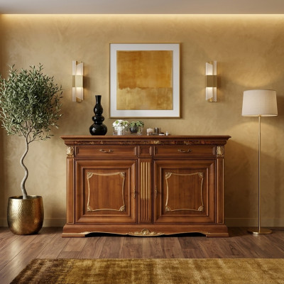 Kommode Sideboard Wohnzimmer Barock Anrichte xxl Design Neu Massivholz