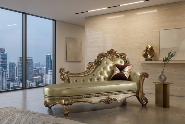Chaiselongue Liege Relaxsessel Liegesessel Komfortliege Deko Luxus Barock