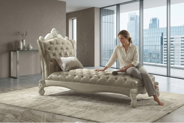 Chesterfield Chaiselongues pohovka ležení Chaise Club Relax ležení kůže textil nový