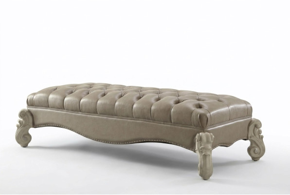 Hocker Přistýlka Chaiselounge Podnožka Chesterfield kůže Ottomane Barok Rokoko