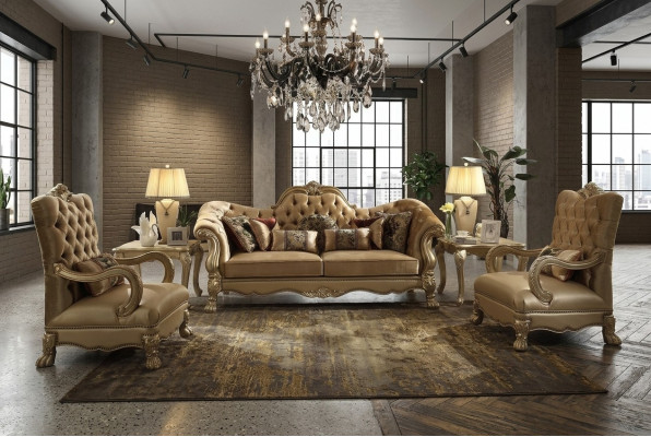 Sofagarnitur 3+1+1 Sitzer Set Sofa Polster Couchen Couch Luxus Chesterfield