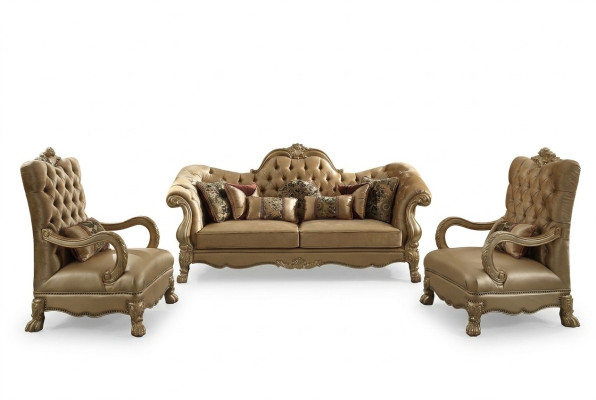 Sofagarnitur 3+1+1 Sitzer Set Sofa Polster Couchen Couch Luxus Chesterfield
