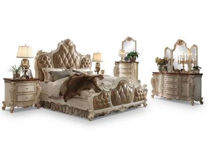 Luxus Chesterfield Betten Leder Königliches Palast Bett Hotel Doppelbett