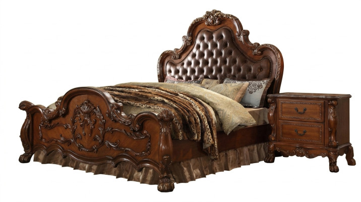 Bett 2x Nachttische 3tlg. Set Möbel Barock Rokoko Schlafzimmer Set