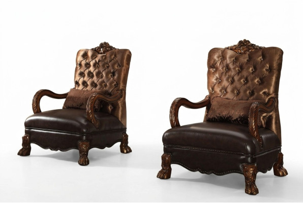 Křeslo Designer židle potah Relex látka textil kůže salón Nový Chesterfield