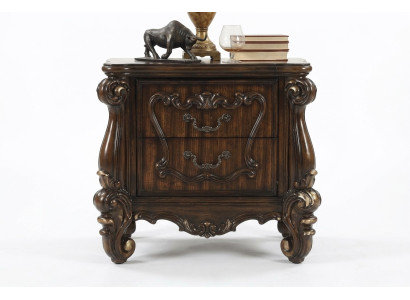 Klassischer Nachtschrank Nachttisch Massiv Konsole Ablage Schlafzimmer Holz Neu