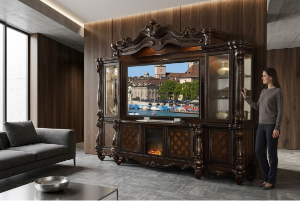 Designer Wohnzimmer Dekorative Klassisch TV Anbauwand Medienwand Fernsehwand