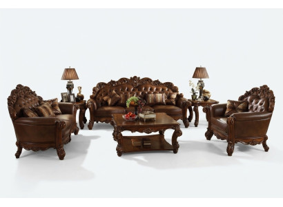 Sofa 4 Sitzer Wohnlandschaft Sofas Couch Polster Garnitur Leder
