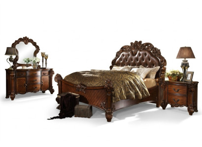 Klassische Schlafzimmer Set Bett Nachttisch Kommode Spiegel Kommode