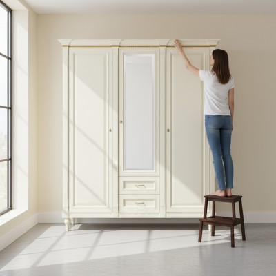 Kleiderschrank Schränke Schrank Schrankwand 3 Türen Holz Möbel Schlafzimmer
