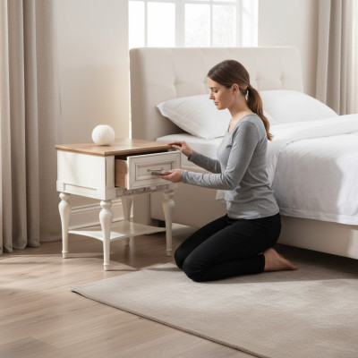 Nachttisch Konsole Nachttische Beistelltisch Schlafzimmer Design Holz Tisch Neu