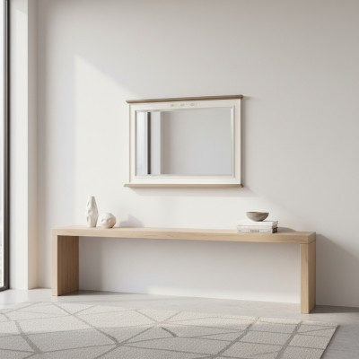 Spiegel Holzrahmen Wandspiegel Klassischer Designer Spiegel 97x70cm Holz xxl big