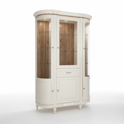 Klassische Schränke Vitrine Holz Edler Luxus Glas Schrank Holz Regal