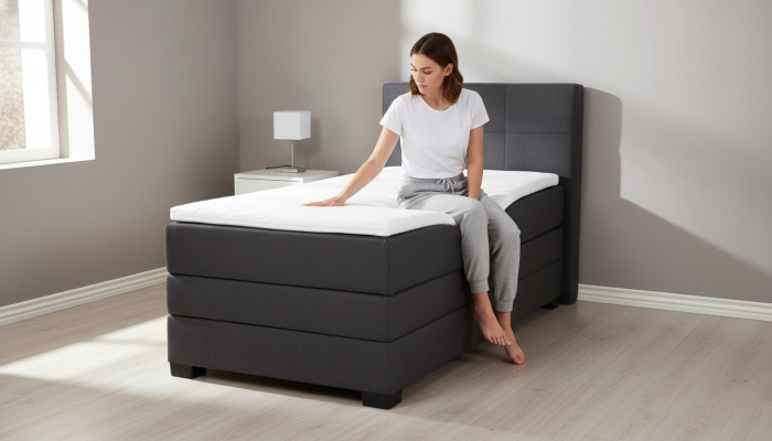 Boxspring postel Hotelová postel 90x200cm s kompletním úložným prostorem včetně matrace.