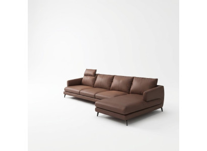 Sofa L-Form Kožená pohovka Rozkládací sedací souprava Rozkládací pohovka Souprava Moderní pohovky Nové