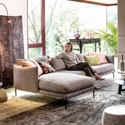 Ecksofa L-Form Pohovka Obývací souprava Garnitura Design Moderní Pohovka Látka Textil Nový