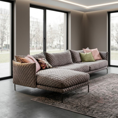 Ecksofa L-Form Pohovka Obývací souprava Garnitura Design Moderní Pohovka Látka Textil Nový