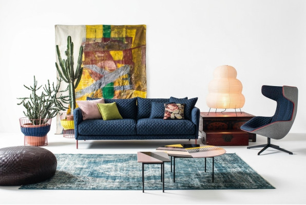 Design Gruppe Couch Polster Garnitur Sessel Sofas Sofa 3 Sitzer + Ohrensessel