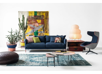 Design Gruppe Couch Polster Garnitur Sessel Sofas Sofa 3 Sitzer + Ohrensessel