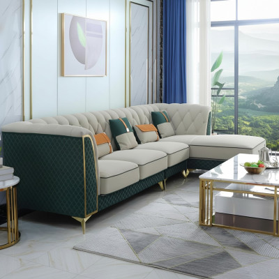 Design Ecksofa LForm Ledersofa Couch Wohnlandschaft Garnitur Design Modern Sofas