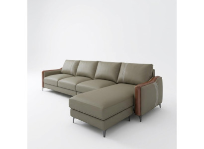 Sitz Ledersofa Couch Wohnlandschaft Garnitur Design Modern Sofas Ecksofa L-Form